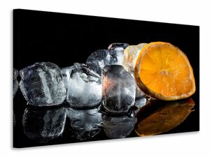Leinwandbild Eiswrfel mit Vitamin C