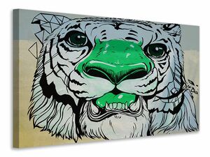 Leinwandbild Graffiti Tiger