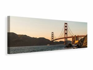Leinwandbild Panorama An der Golden Gate Brcke