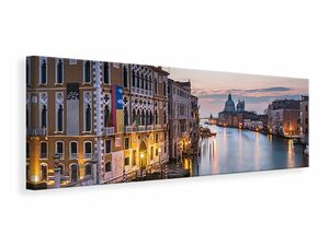 Leinwandbild Panorama Romantisches Venedig