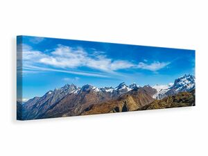 Leinwandbild Panorama Schweizer Alpen im Frhling