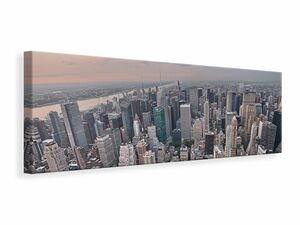 Leinwandbild Panorama Skyline Blick ber Manhattan