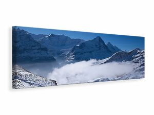 Leinwandbild Panorama Sonnenterrasse in den Schweizer Alpen