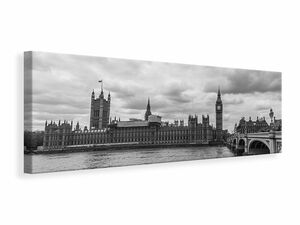 Leinwandbild Panorama Wolken ber London