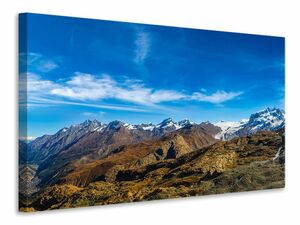 Leinwandbild Schweizer Alpen im Frhling