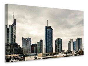 Leinwandbild Skyline Frankfurt Deutschland