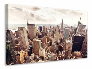 Leinwandbild Skyline ber den Dchern Manhattans