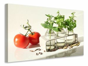 Leinwandbild Tomaten und Kruter