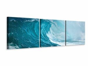 Panorama Leinwandbild 3-teilig Die perfekte Welle