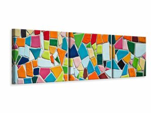 Panorama Leinwandbild 3-teilig Mosaik Steine