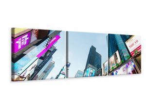 Panorama Leinwandbild 3-teilig Shopping in NYC