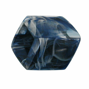 Tuchring 45x36x18mm Sechseck blau-marmoriert glnzend Kunststoff - 10 Stck