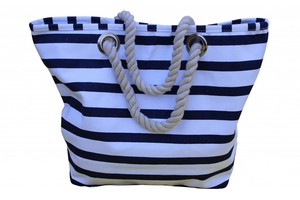 Groe Tasche uni/ maritime Streifen Strandtasche, Shopper, Tragetasche, Einkaufstasche