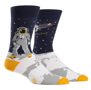 Sock it to me - Herren Socken one giant leap  - lustige Herren Socken mit Astronaut im Weltall Gr.42-47 One Size