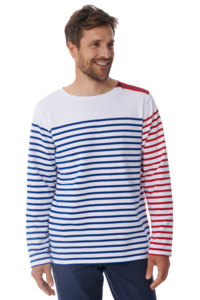 Mousqueton Herren Shirt Marjan Jersey 285g/m 100% Baumwolle Ringelshirt, 3 farbig  Gr.38, Gr.40, Gr.42, Gr.44