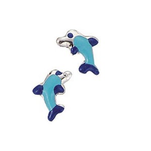 Scout Kinder Ohrringe Ohrstecher Silber Delphin blau Mdchen 262003100