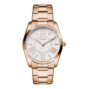 s.Oliver Damen Uhr Armbanduhr SO-3087-MQ rosgoldfarben