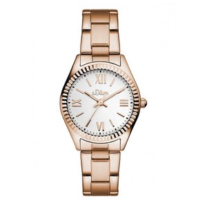 s.Oliver Damen Uhr Armbanduhr SO-3084-MQ goldfarben