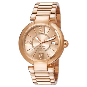 Esprit Damen Uhr Armbanduhr Aletheia rosgold Edelstahl EL102012F06