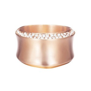 Esprit Damen Ring Edelstahl Ros Crystal Curved ESRG12542C1