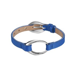 Esprit Damen Armband Leder Edelstahl Ovality blue ESBR11423G200