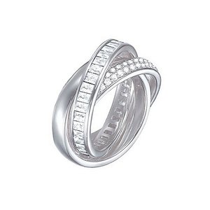 Esprit Damen Ring Edelstahl Silber Tridelia Zirkonia ESRG02258A1