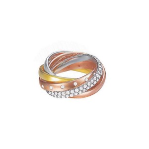 Esprit Damen Ring Messing Silber Ros Gold Tricolor Magnifica Trio ESRG02838D180