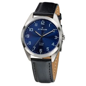 ATRIUM Damen Uhr Armbanduhr Analog Quarz Titan A15-15 Leder