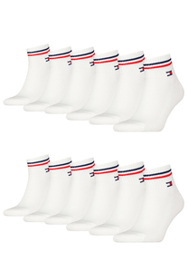 Tommy Hilfiger Unisex Quarter Socken im Retro Design knchelhoch 12-er Pack