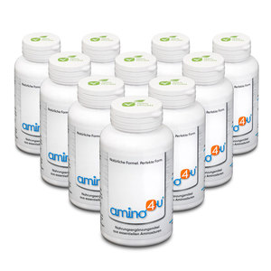 Amino4U Set Sparpaket alle 8 essentiellen Aminosuren Muskelaufbau 10 x 120g Dose