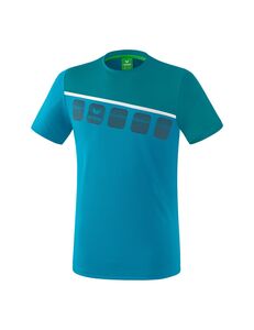 Erima 5-C T-Shirt Function - oriental blue/colonial blue/white