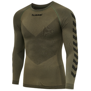 Hummel First Seamless Jersey L/S Langarmshirt Funktionsshirt Kompressionsshirt oliv 202638-6084