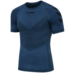 Hummel First Seamless Jersey S/S T-Shirt Funktionsshirt Kompressionsshirt blau 202636-7642