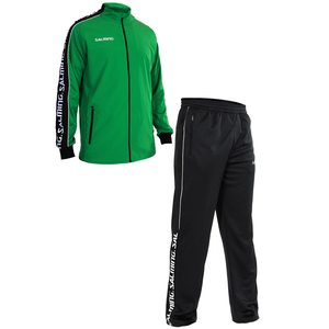 Salming Delta Herren Track Suit Trainingsanzug Jogginganzug Jacke + Hose grn/schwarz/wei 1198724-0606 / 1198725-0606