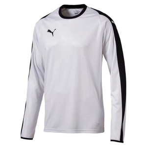 Puma Liga Jersey LS Longsleeve Trikot langarm Shirt weiss/schwarz 703419-04
