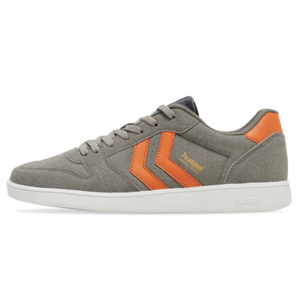 Hummel Handball Perfekt Synth. Suede Indoor Schuhe Sneaker grau/orange/wei 222812-2858