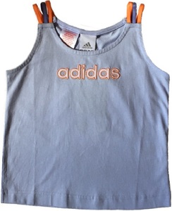 Adidas LG Tank Top T-Shirt Kindertshirt flieder/orange