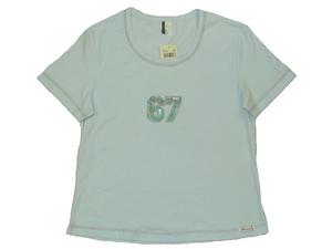 Skiny 67 T-Shirt Damenshirt Pailletten blau