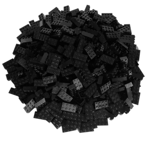 LEGO 2x4 Steine Hochsteine Schwarz - 3001 NEU! Menge 250x