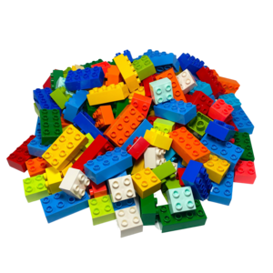 LEGO DUPLO 30 2x4 Steine und 100 2x2 Steine Bunt Gemischt - 3437 3011 NEU! Menge 130x