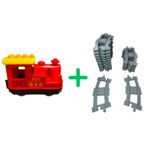 LEGO DUPLO Eisenbahn Lokomotive + 16 Schienen - 10874 NEU! Menge 17x