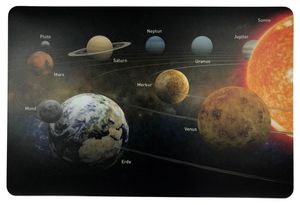 Schreibtischunterlage Sonnensystem Planeten 40 x 60 cm abwischbar Erde Sonne Mars Mond 