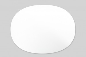 Tischunterlagen-Set wei oval, 4-teilig, abwaschbar, Tischset, Platzset