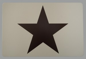 Schreibtischunterlage groer Stern auf beigen Untergrund 40 x 60 cm abwischbar 