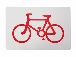 Schreibtischunterlage rotes Fahrrad / Rennrad / Rad auf hellem Grund 40 x 60 cm abwischbar 
