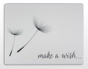 Mousepad wei mit Pusteblume Make a wish 24 x 19 cm