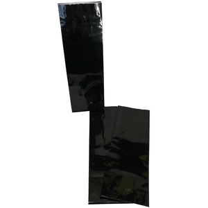 100 Teetten 100 g schwarz OPP/ Kraftpapier / PET-Blockbodenbeutel 70+40 x 205