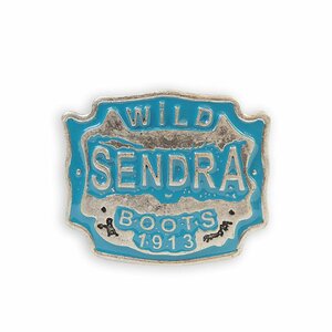 Sendra Boots Grtelschnalle Silber/Trkis