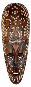 Maske ARIS 50 cm, Holz-Maske aus Bali, Wandmaske