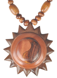 Halskette aus Sabo-Wood, Holz-Schmuck Modeschmuck, Natur-Schmuck